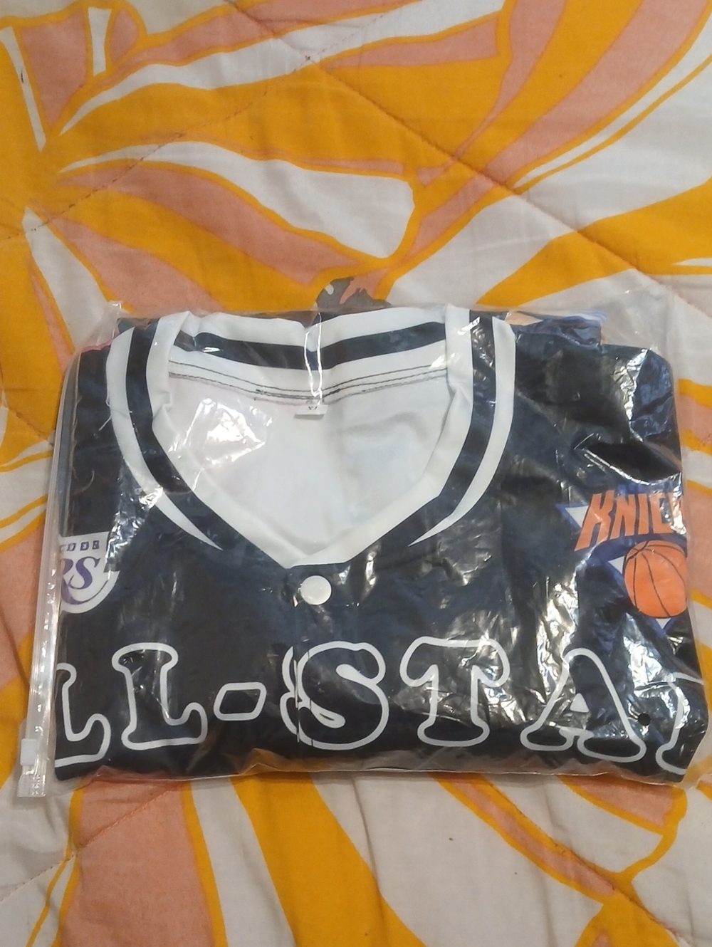 Urban Expressions Navy and White All-Star Jacket